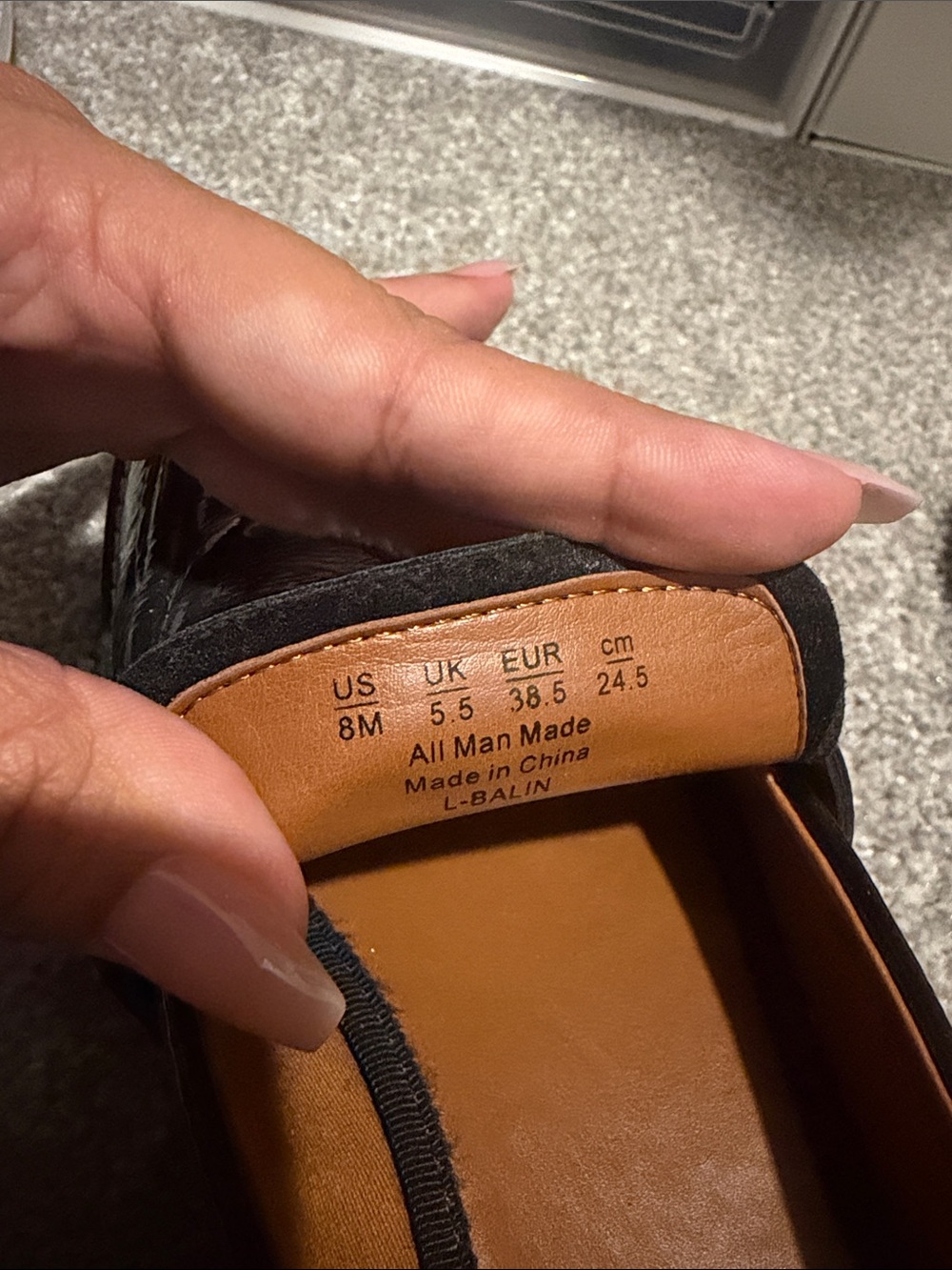 Black Womens's Chunky Leather Penny Loafers - Picture 4 of 4